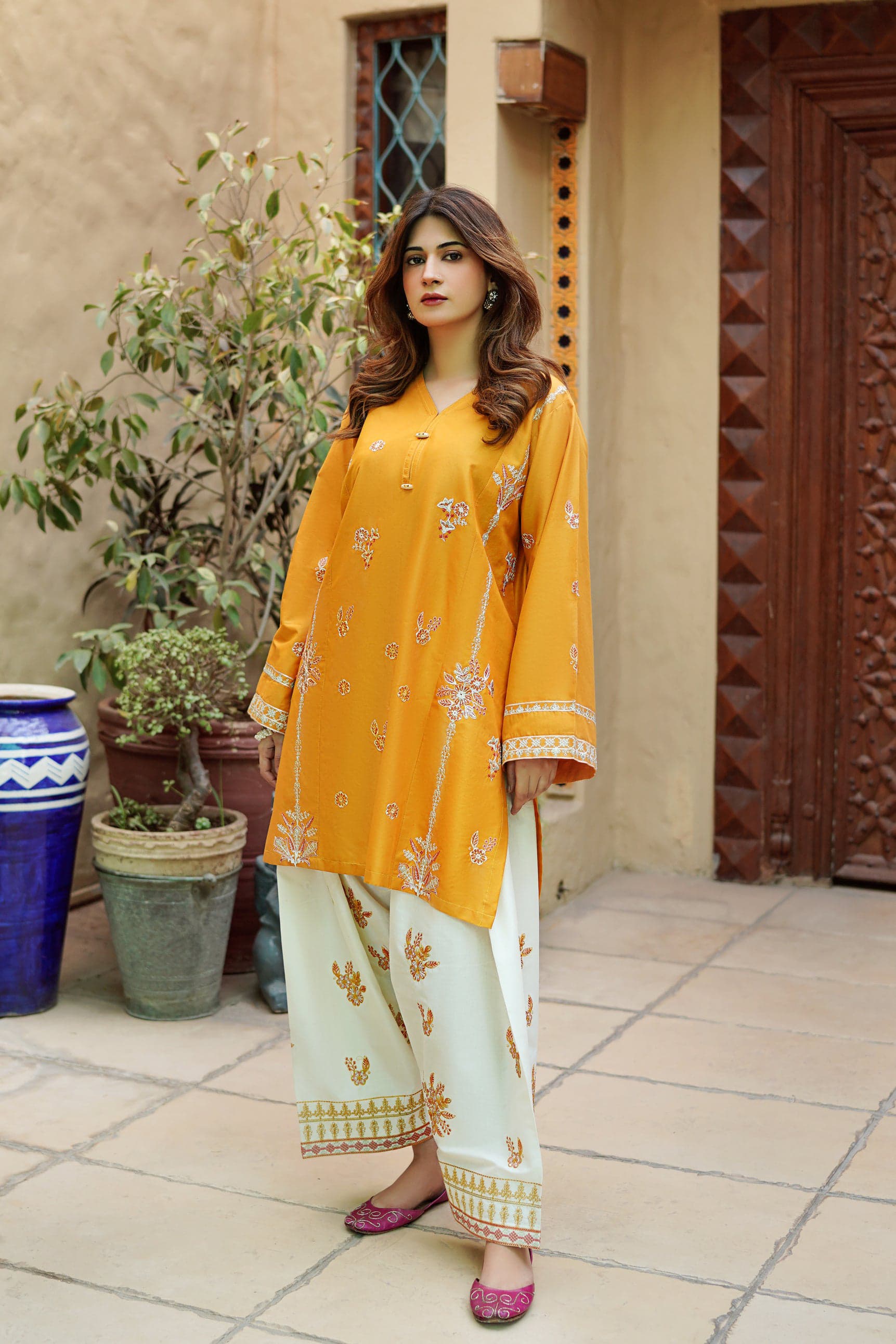 MYRA LAWN EMB CO-ORD SET