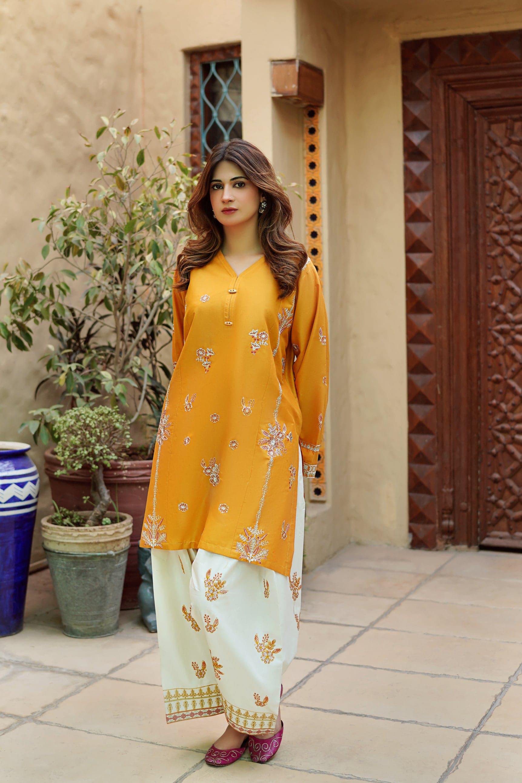 MYRA LAWN EMB CO-ORD SET