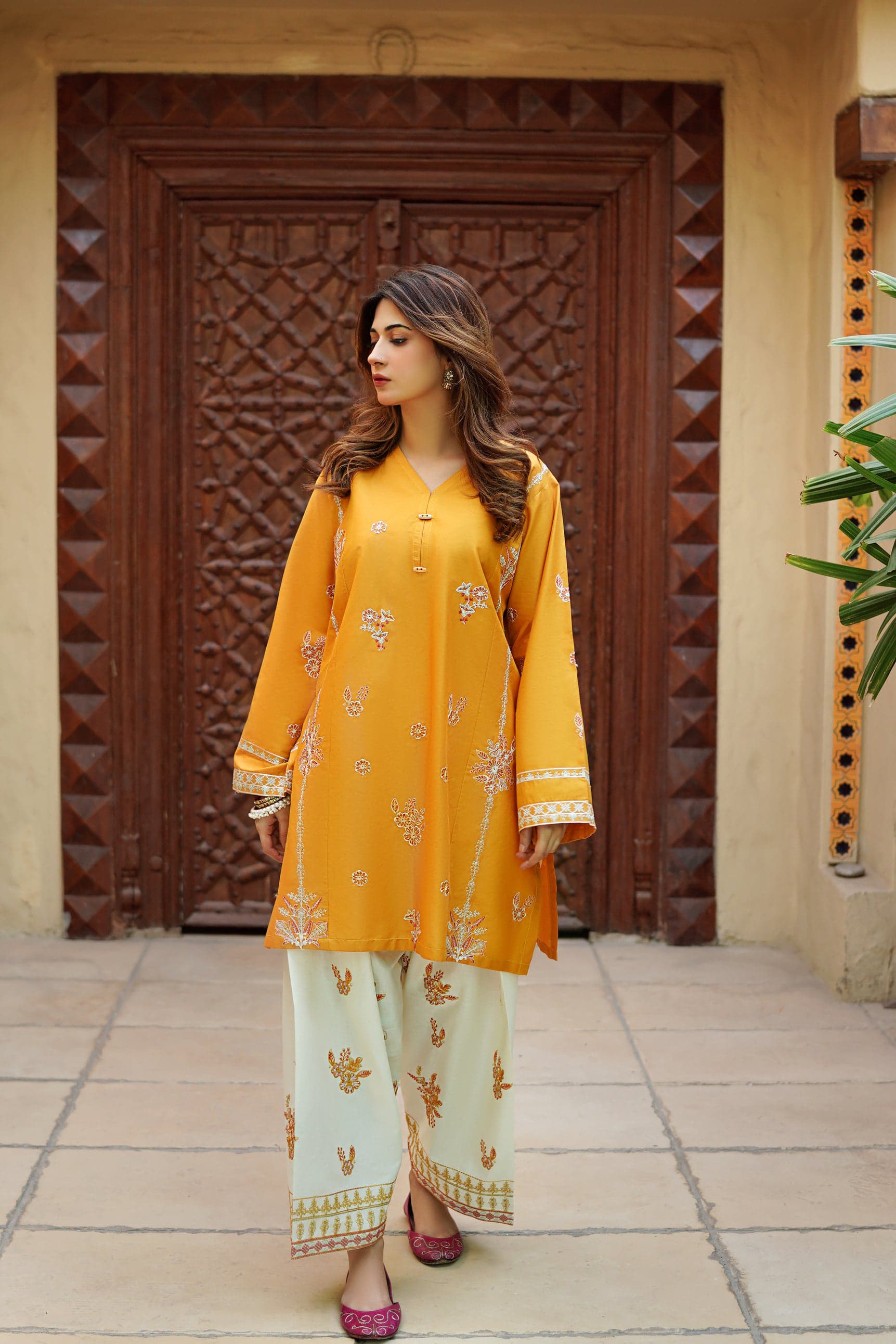 MYRA LAWN EMB CO-ORD SET