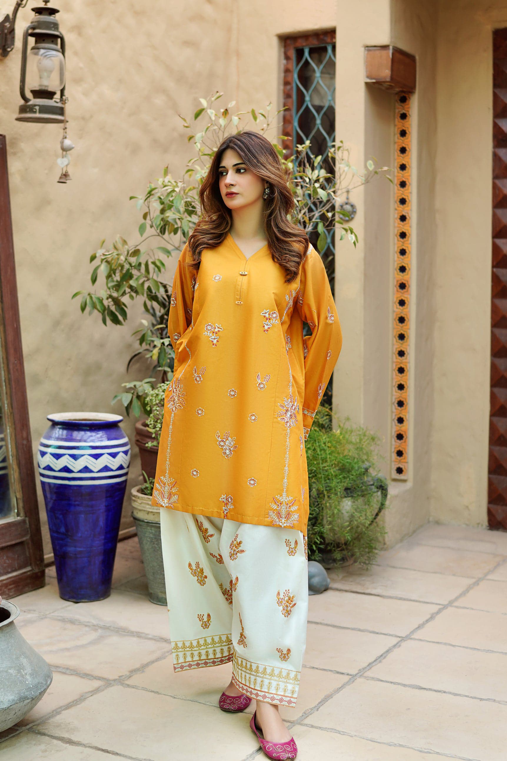 MYRA LAWN EMB CO-ORD SET