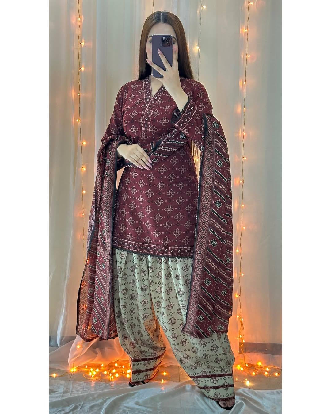 Chunri Farshi Shalwar 3pc