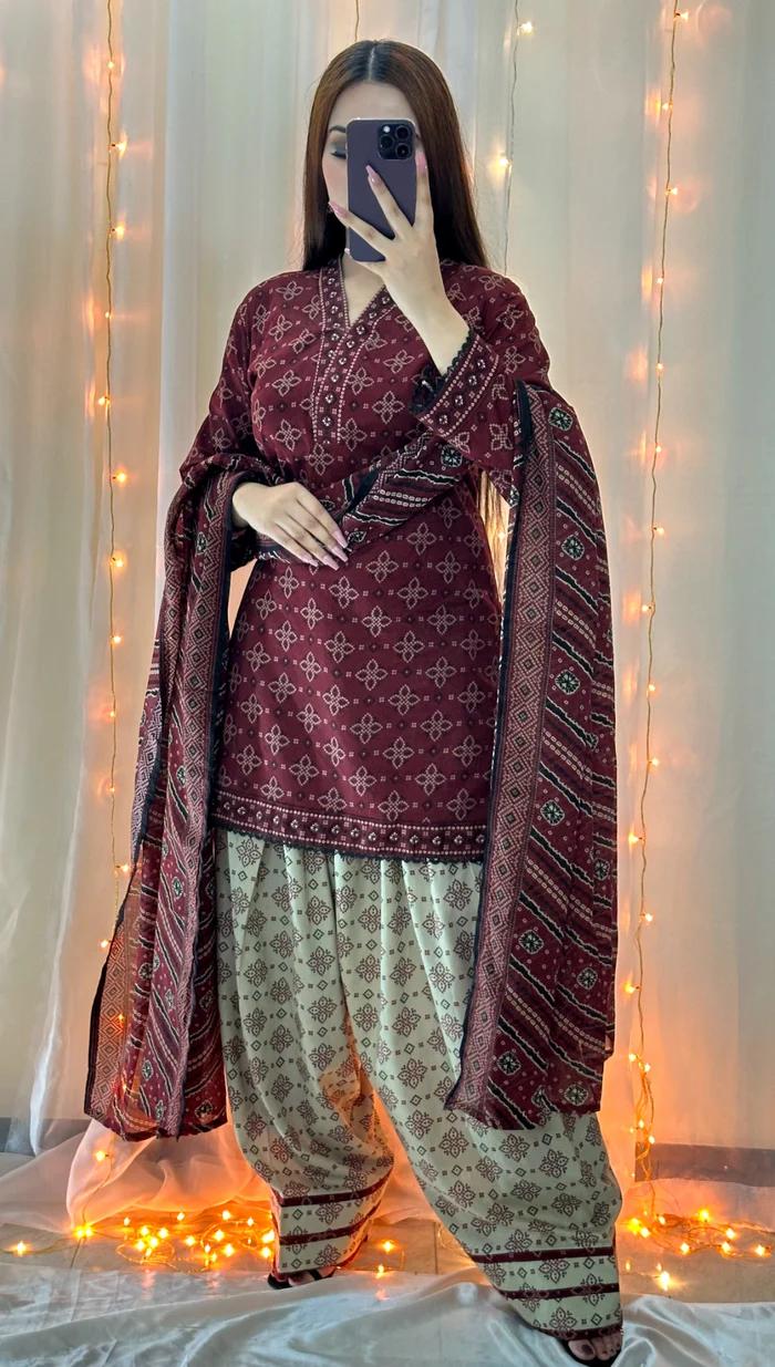 Chunri Farshi Shalwar 3pc