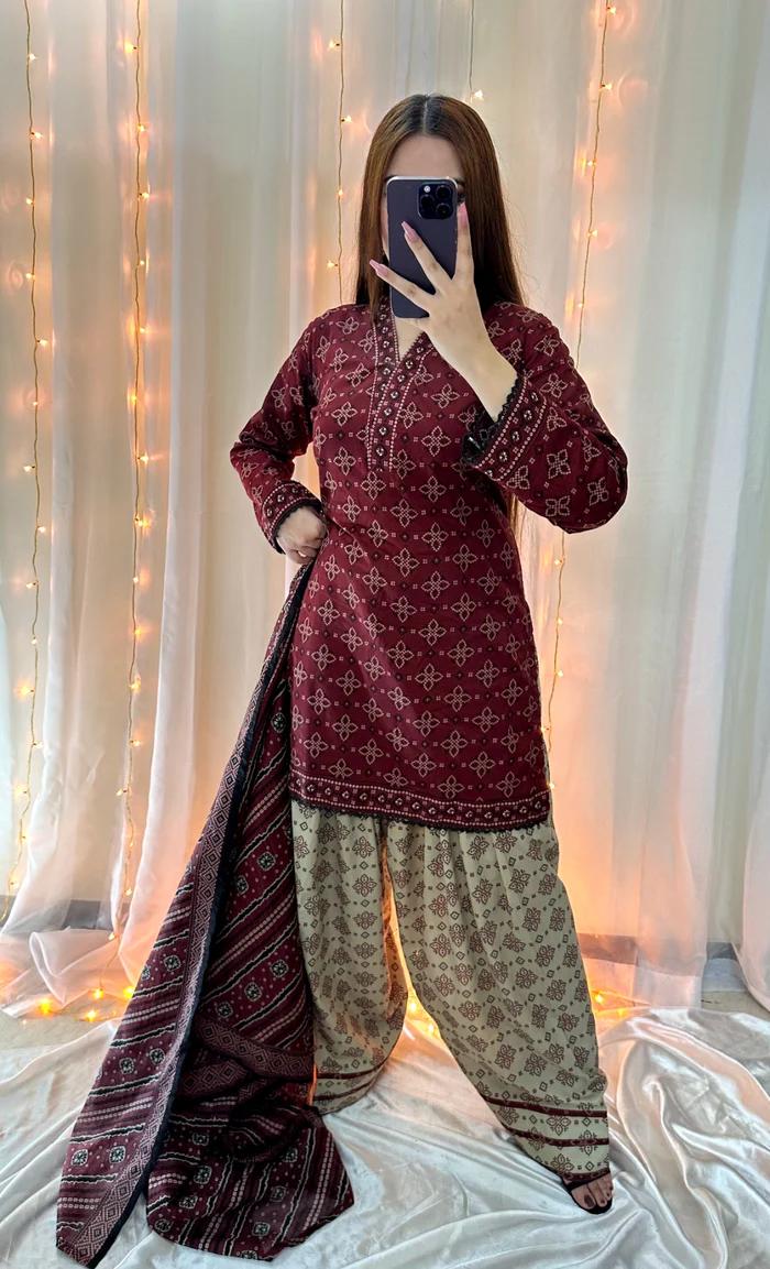 Chunri Farshi Shalwar 3pc
